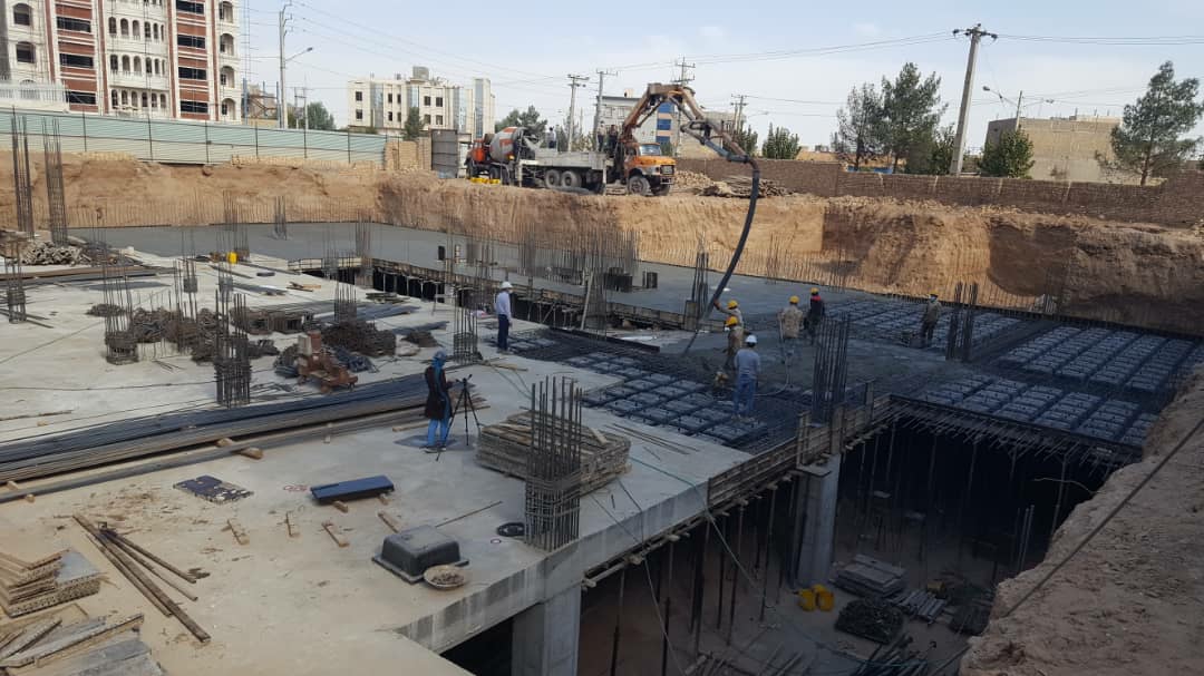 پروژه بتن ریزی پارکینگ ساختمان روژینو