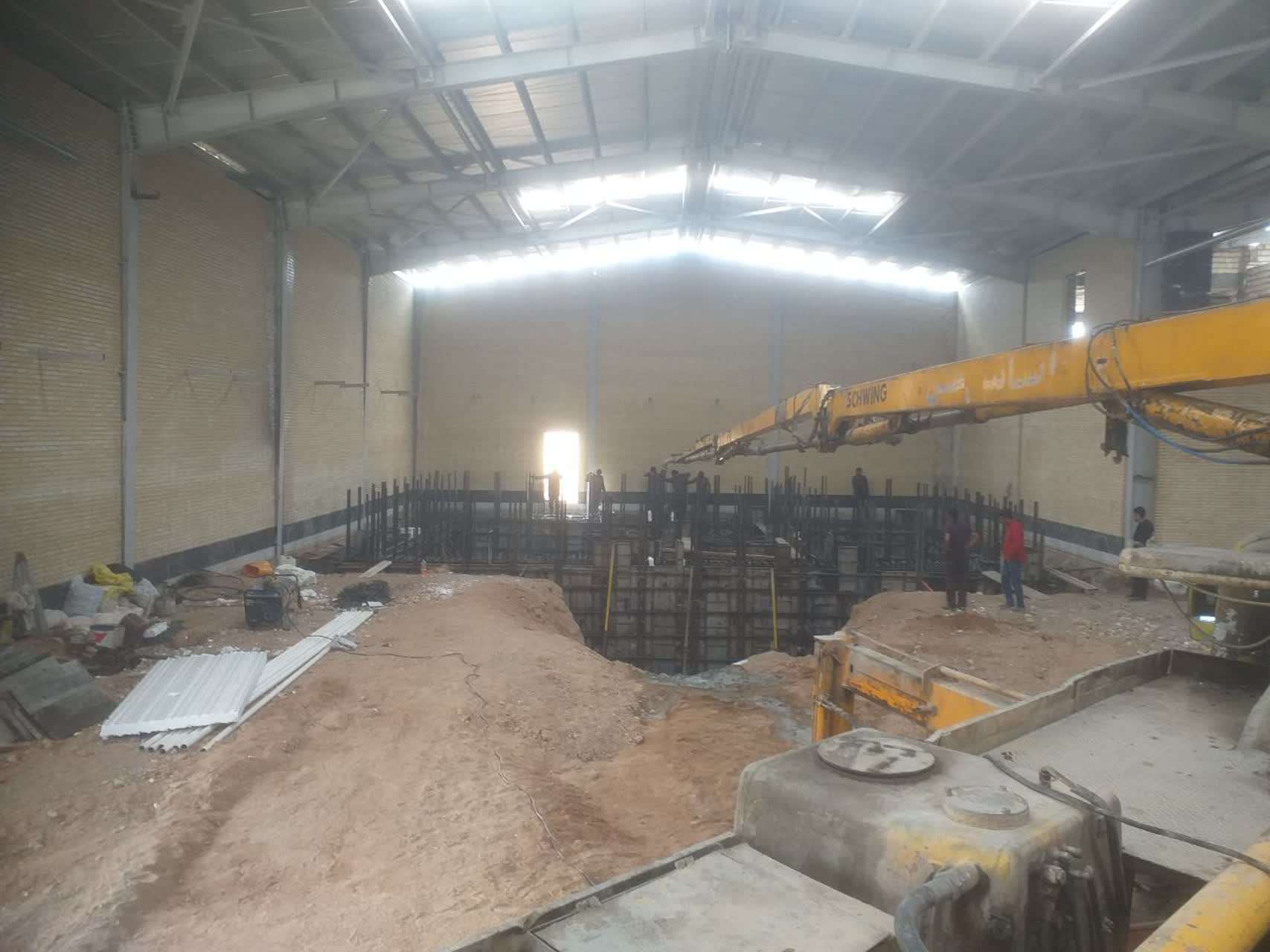 عملیات بتن ریزی سوله شهرک یزدمهر